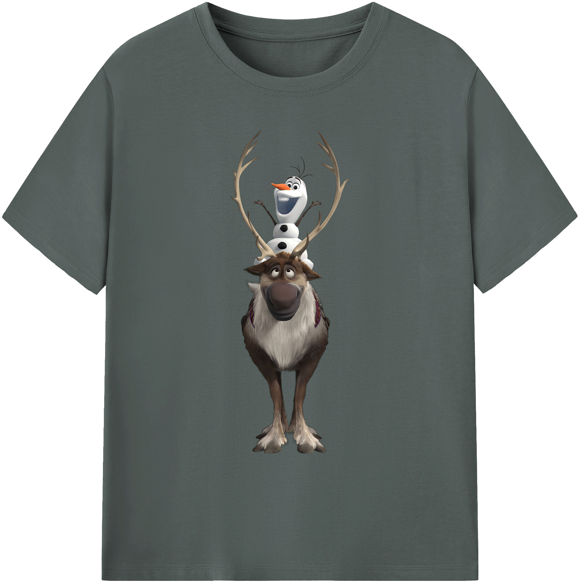 （画像用） アナと雪の女王 アンナ エルサ Frozen Anna Elsa 綿100％ メンズ半袖Tシャツ｜肌触りやわらか＆通気性